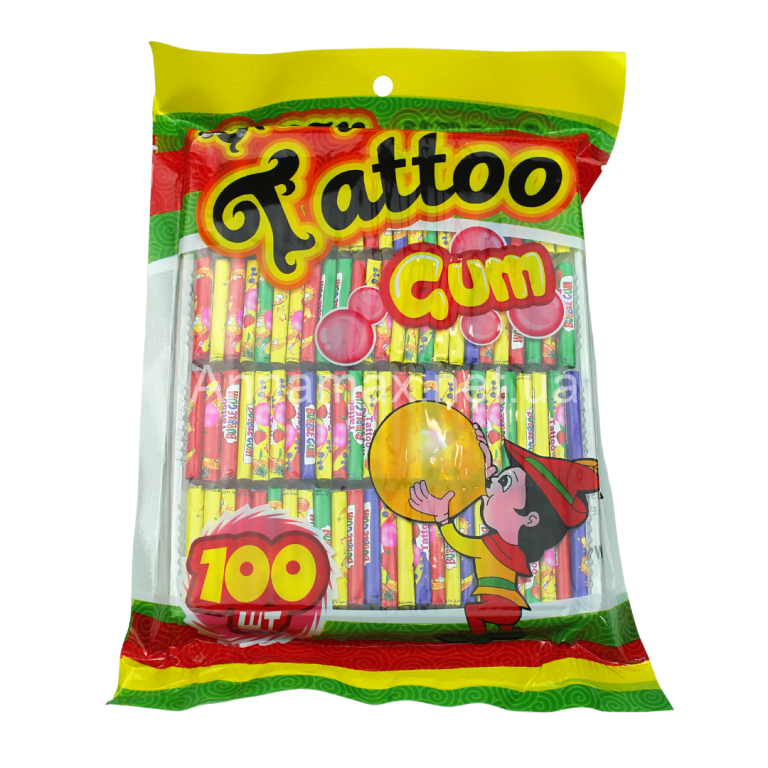 Жувальна гумка Crazy Tatoo Gum з татуюванням 24уп*100шт=2400шт/ящ